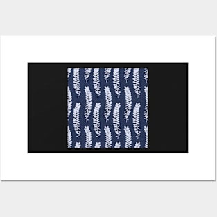 Delicate and elegant ferns in a simple repeating pattern Posters and Art